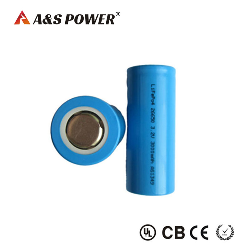 26650 3000mAh 3.2v Lithium iron phosphate battery cell for flashlight