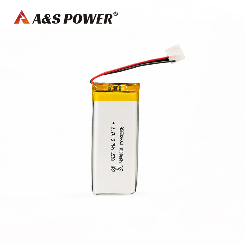 A&S Power 602663 3.7v 1000mah lipo battery