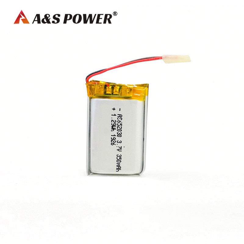 A&S Power 652030 3.7v 350mah lithium polymer battery