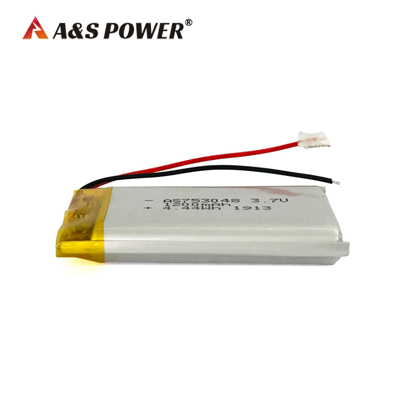 A&S Power 753048 3.7V 1200mah lithium polymer battery