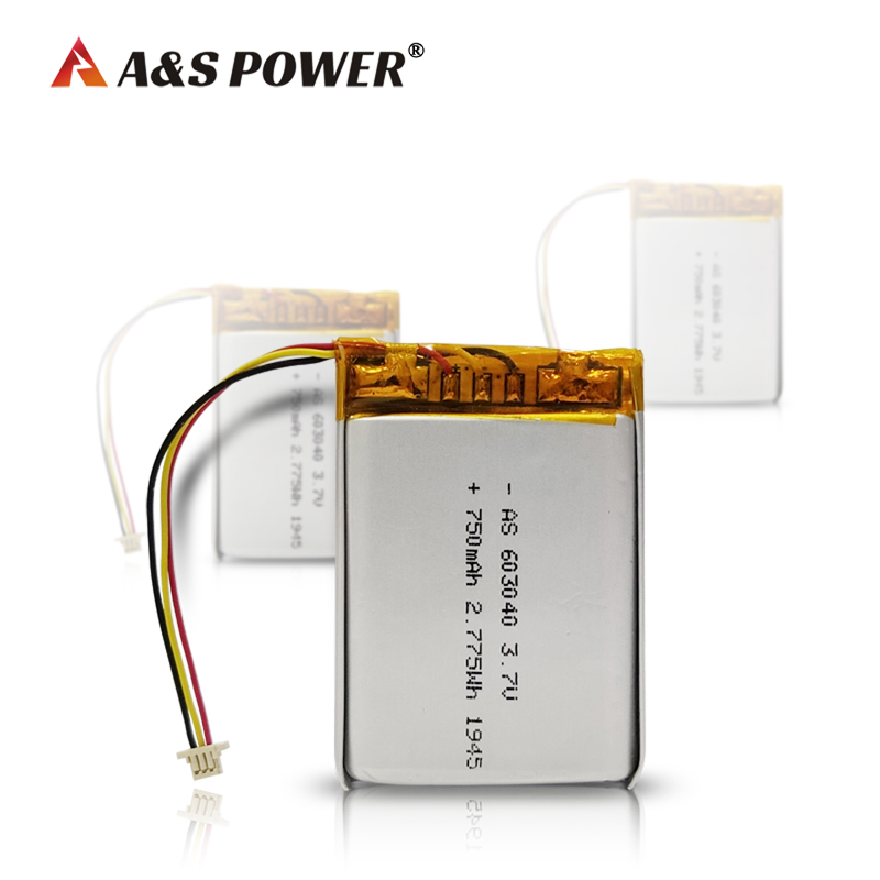 A&S Power 603040 3.7v 750mah lipo battery
