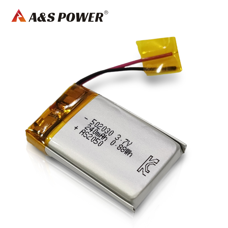A&S Power 502030 3.7v 240mah lithium polymer battery