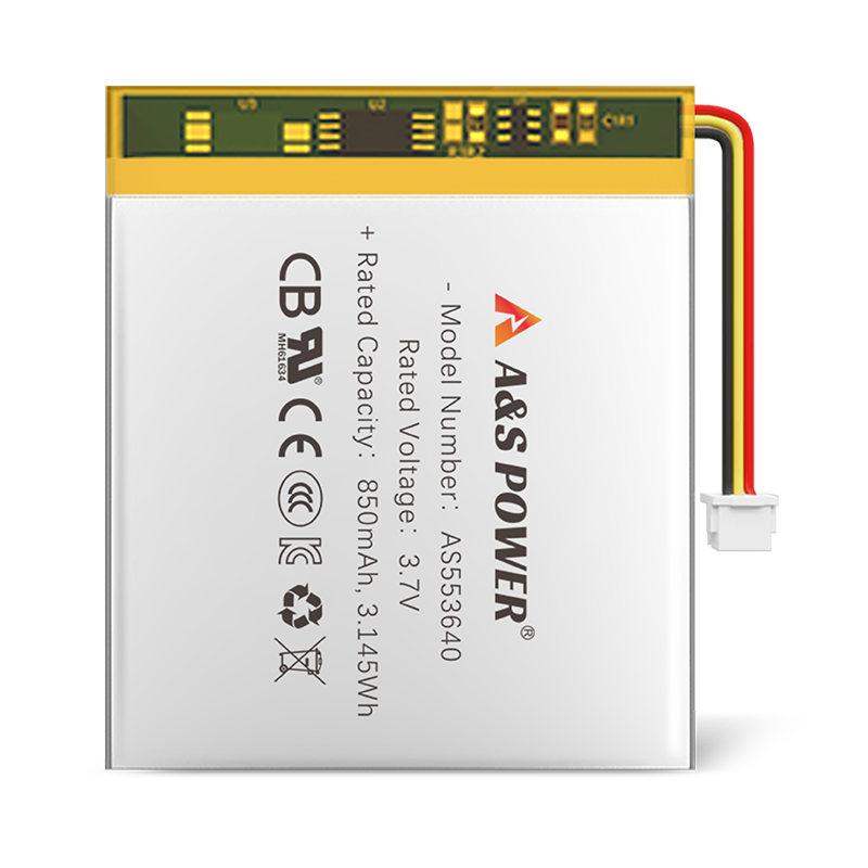 AS553640 3.7v 850mAh Lithium Polymer Battery 500 Deep Cycles